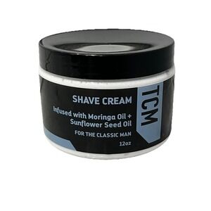 TCM Shave Cream 12oz Infused with Moringa Oil & Sunflower Seed Oil